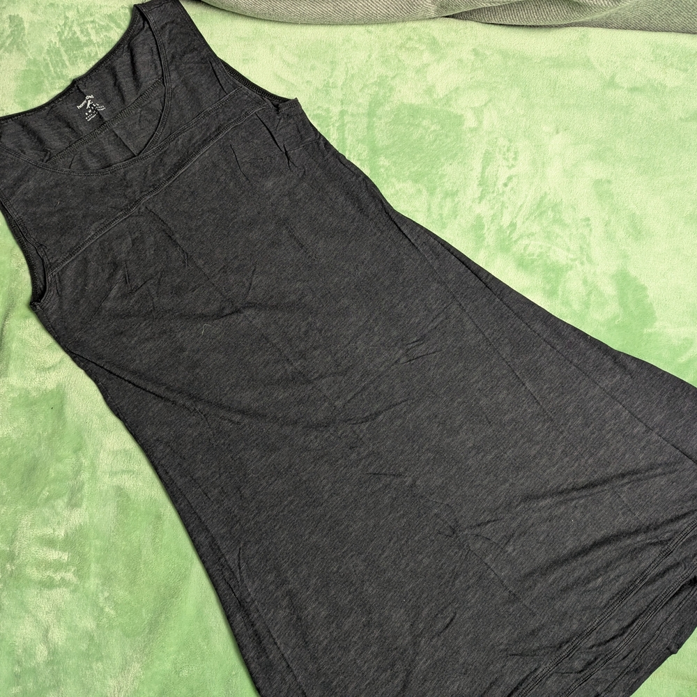 Sleeveless Heathered Charcoal Gray Horny Toad Dress Small - Picture 1 of 4
